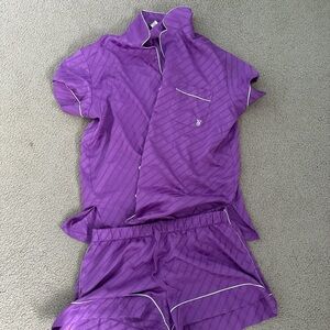 Victoria's Secret Purple silk Pajama Set
